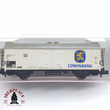 ♻️ 2 mano - Fleischmann 8328 vagón cerrado Löwenbräu DB N escala 1:160 TEN03