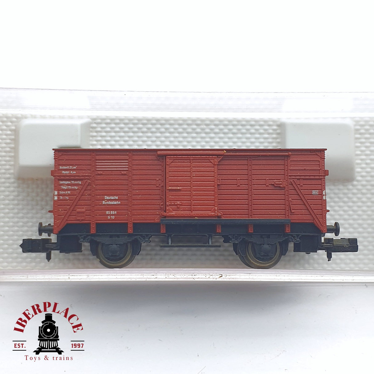 ♻️ 2 mano -  Fleischmann 8350 vagón cerrado DB N escala 1:160 TEN03