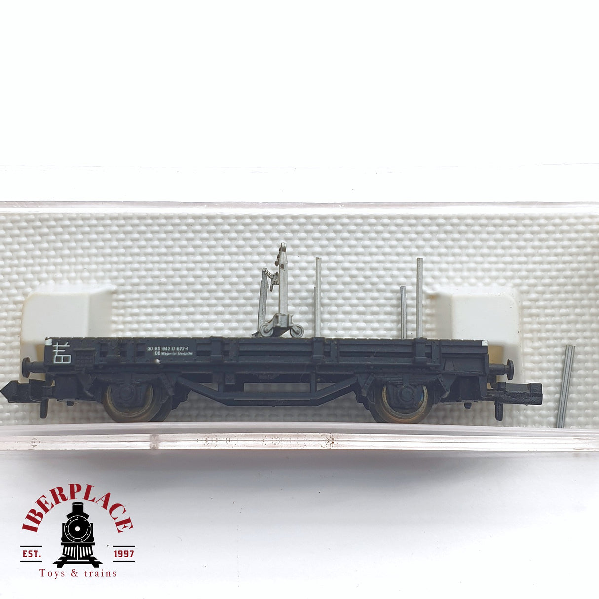 ♻️ 2 mano - Fleischmann 8220 vagón plataforma DB N escala 1:160 TEN03