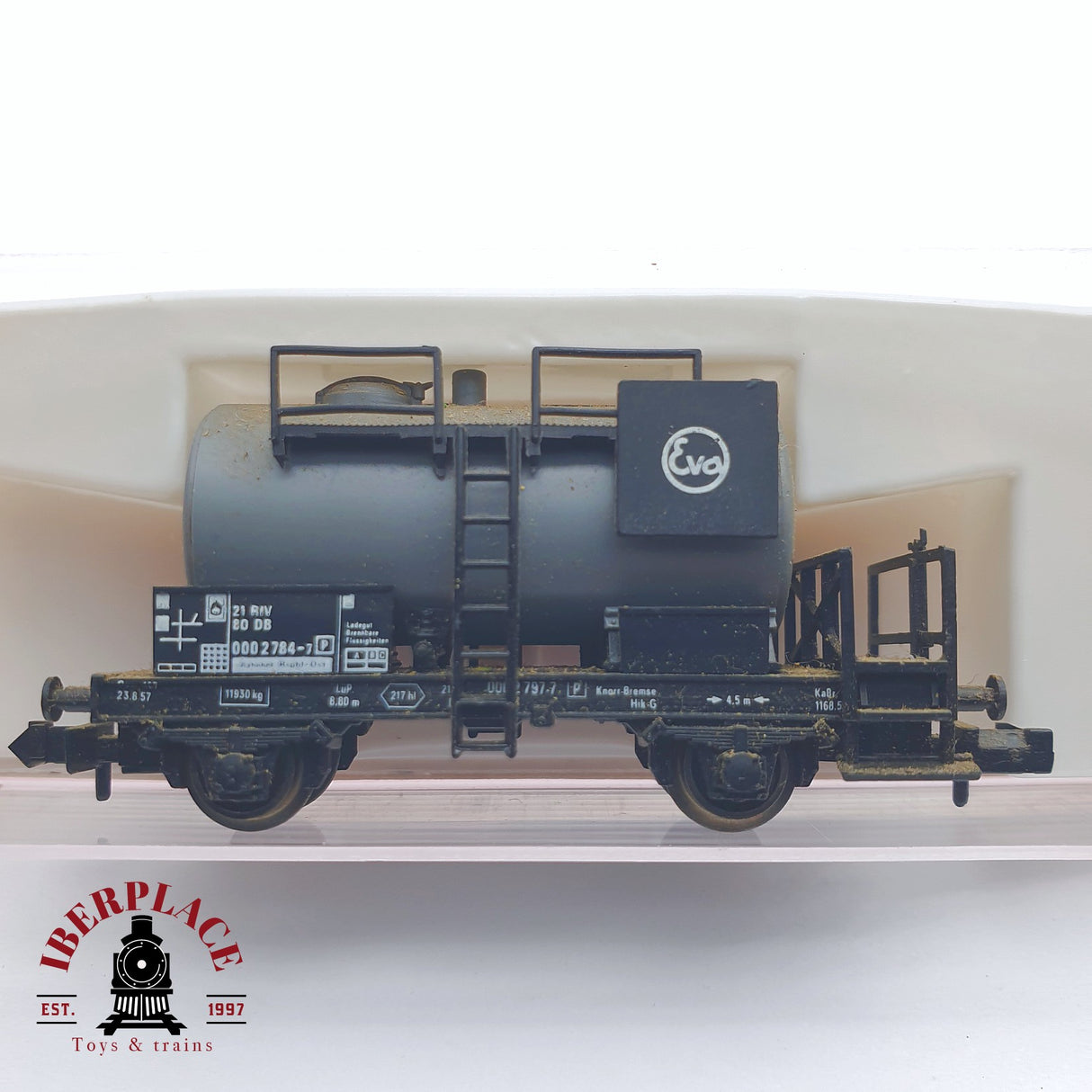 ♻️ 2 mano - Fleischmann 8405 vagón cisterna EVA DB N escala 1:160 TEN03