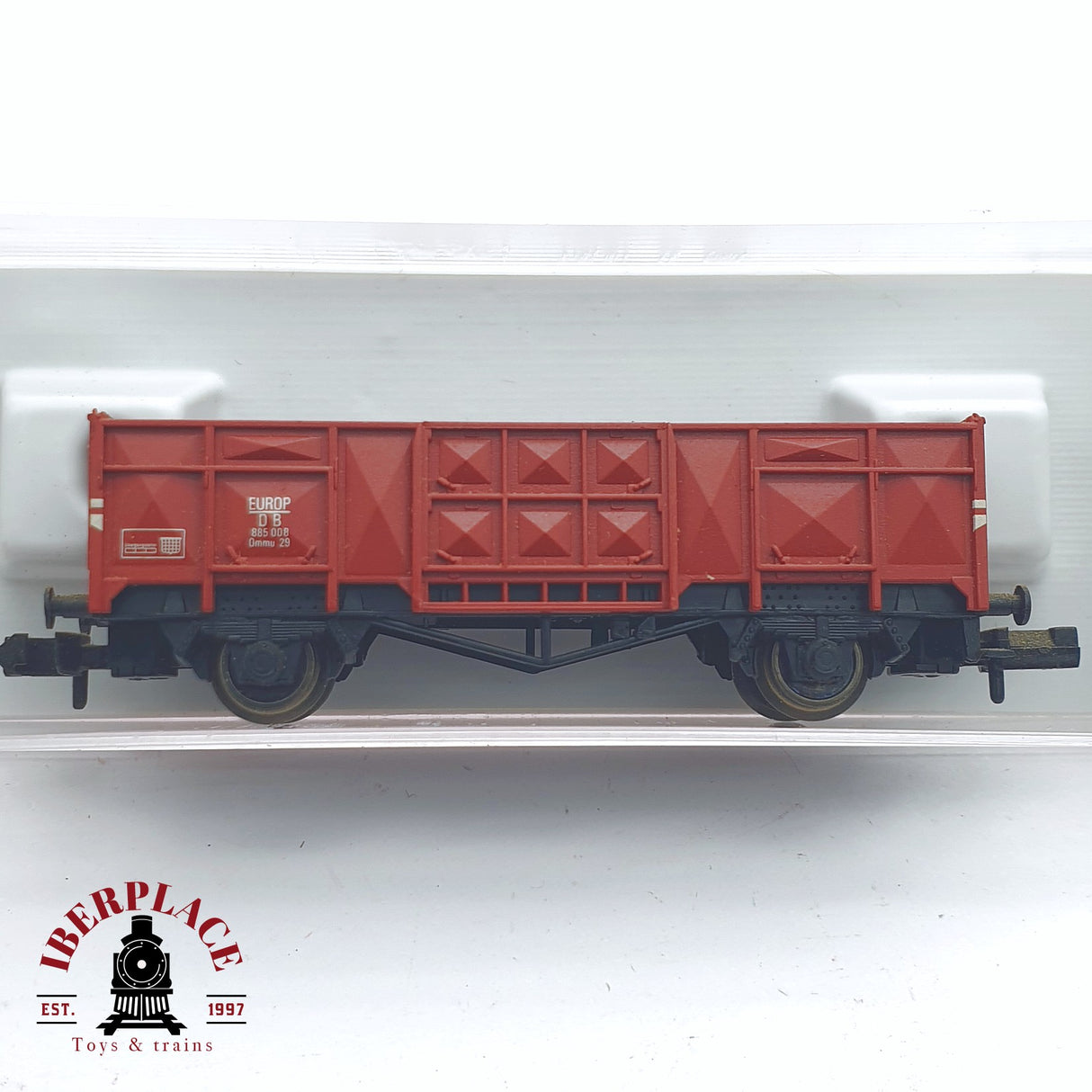 ♻️ 2 mano -  Fleischmann 8204 vagón bordes altos EUROP DB N escala 1:160 TEN03