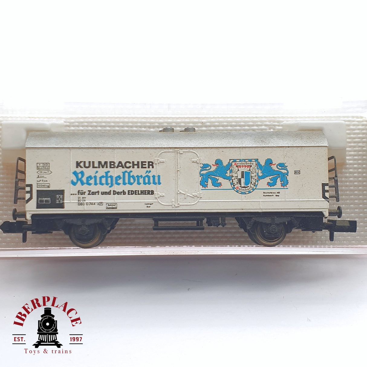 ♻️ 2 mano - Fleischmann 8326 vagón cervecero Kulmbacher N escala 1:160 TEN03