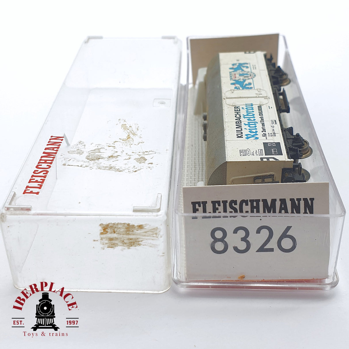 ♻️ 2 mano - Fleischmann 8326 vagón cervecero Kulmbacher N escala 1:160 TEN03