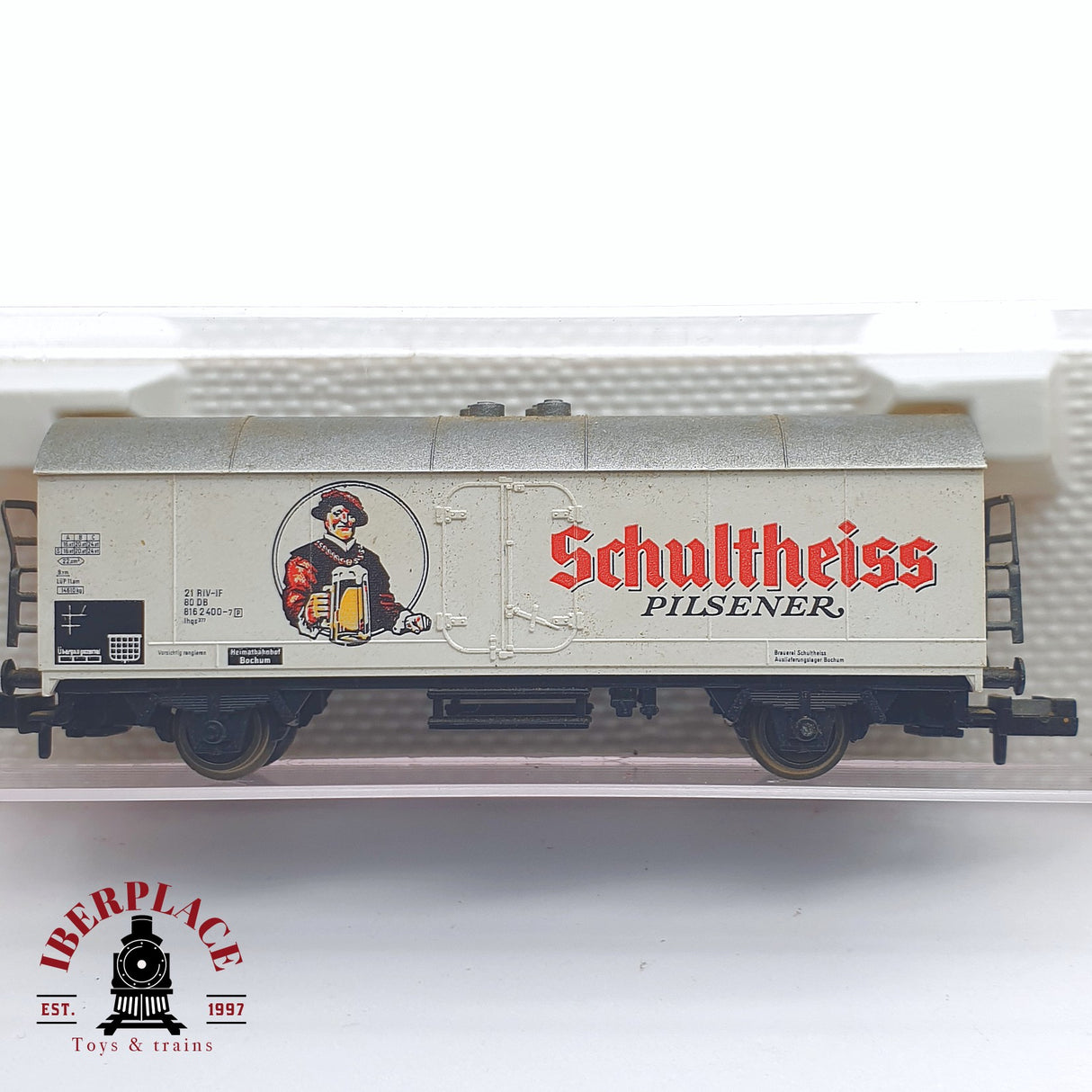 ♻️ 2 mano - Fleischmann 8340 vagón cervecero Schultheiss DB N escala 1:160 TEN03
