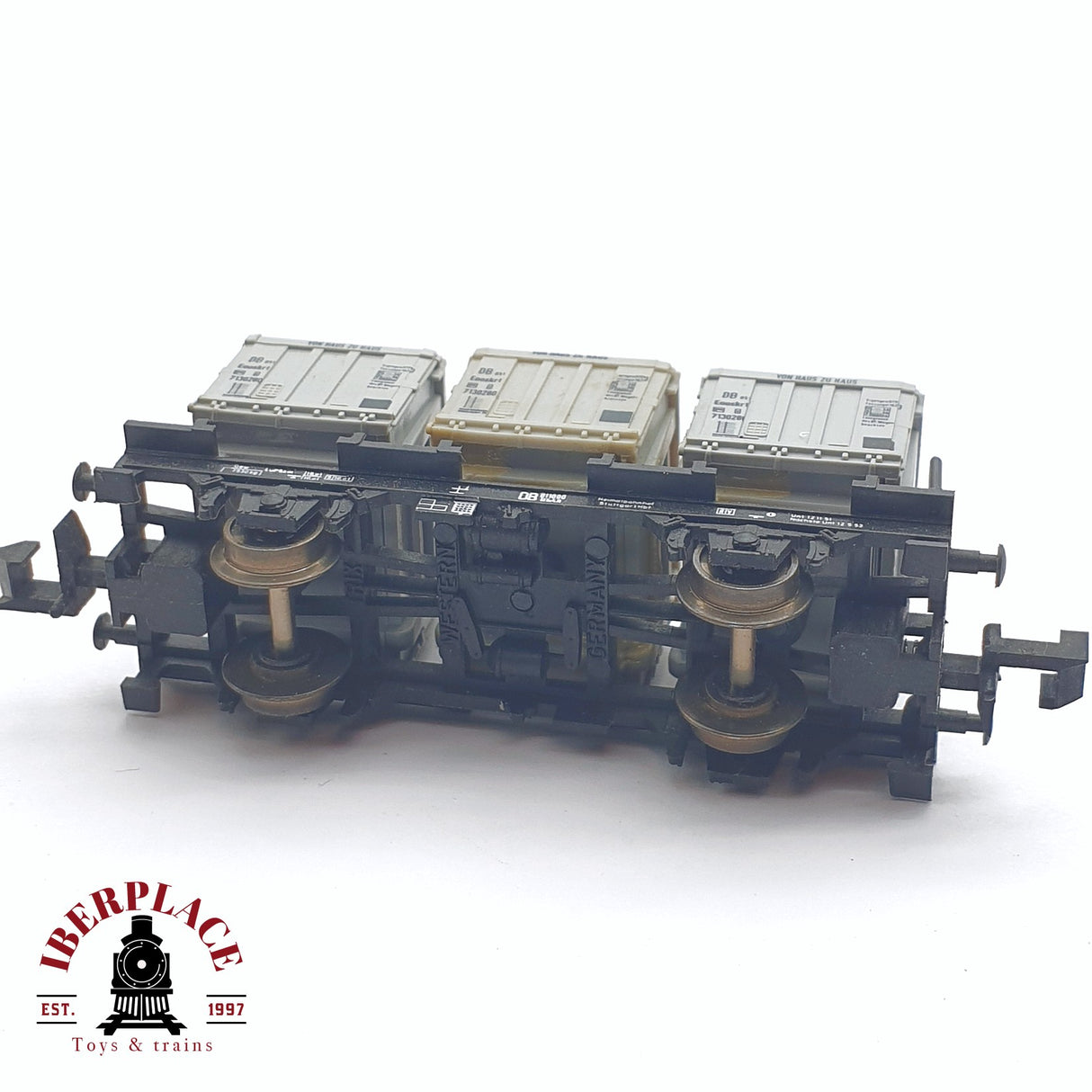 ♻️ 2 mano - Minitrix 51 3539 00 vagón mercancias DB N escala 1:160 TEN03