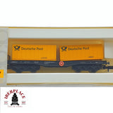 ♻️ 2 mano - Arnold 4342 vagón contenedores DBP N escala 1:160 TEN04