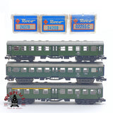 ♻️ 2 mano - Roco 3x vagones pasajero DB clases 1-2 N escala 1:160 TEN04