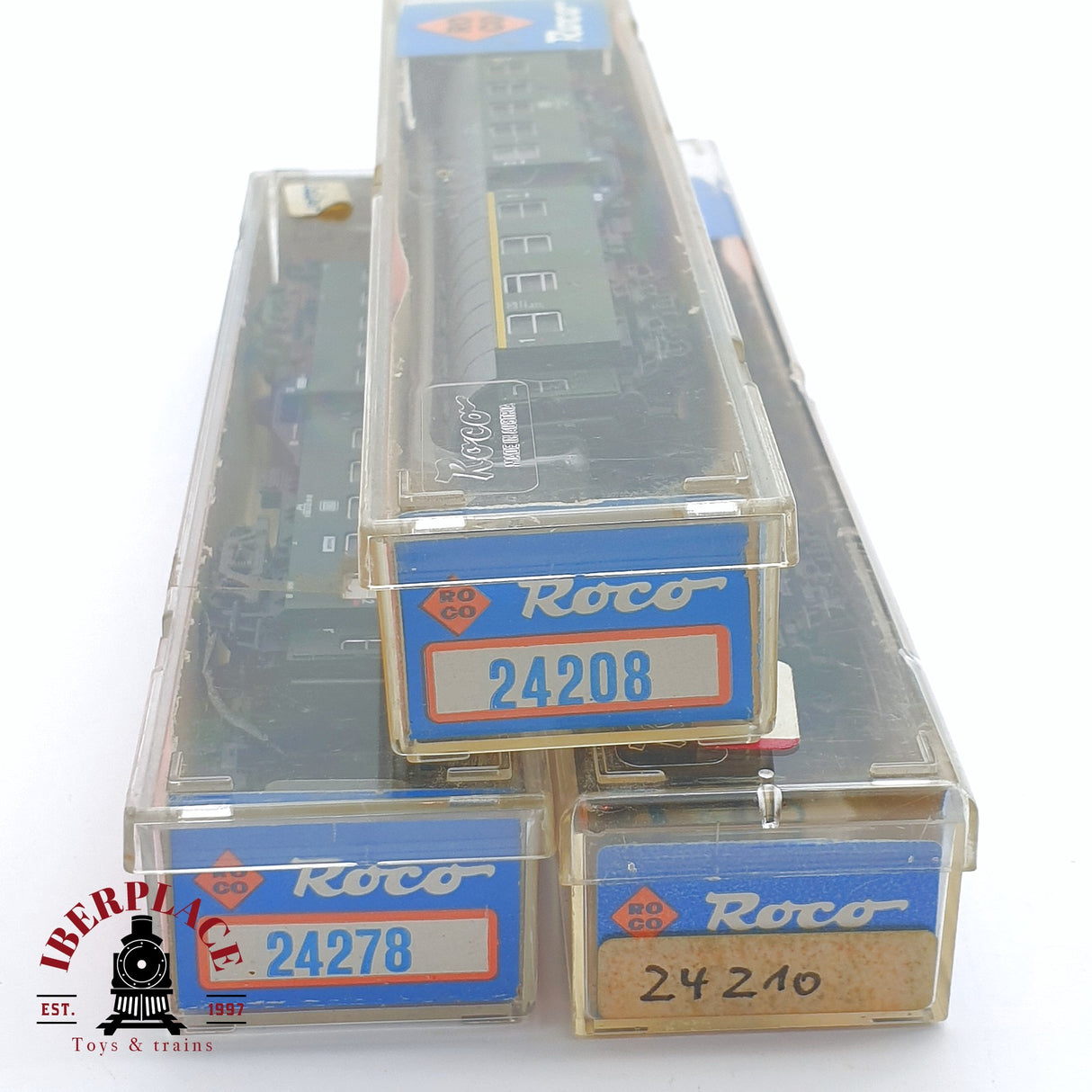 ♻️ 2 mano - Roco 3x vagones pasajero DB clases 1-2 N escala 1:160 TEN04