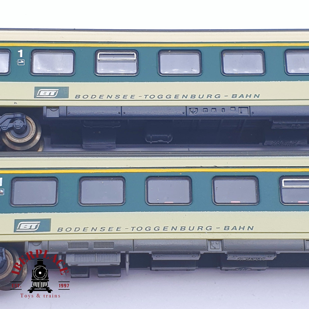 ♻️ 2 mano - Roco 2x vagones pasajero bodensee toggenburg N escala 1:160 TEN04