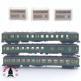 ♻️ 2 mano - Fleischmann 3x vagones pasajeros DB clase 1-2 N escala 1:160 TEN04