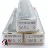 ♻️ 2 mano - Fleischmann 3x vagones pasajeros DB clase 1-2 N escala 1:160 TEN04