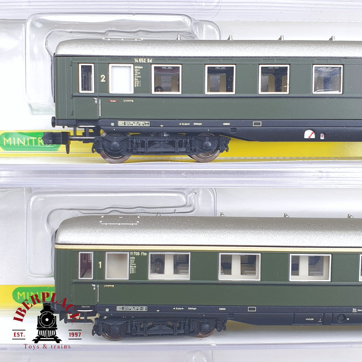 ♻️ 2 mano - Minitrix 5x 15769 vagones pasajero DB N escala 1:160 TEN04