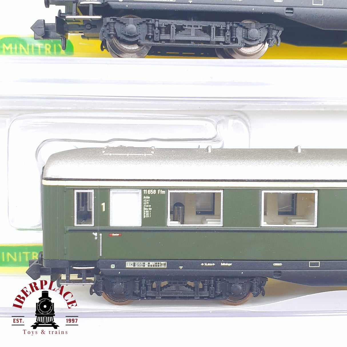 ♻️ 2 mano - Minitrix 5x 15769 vagones pasajero DB N escala 1:160 TEN04