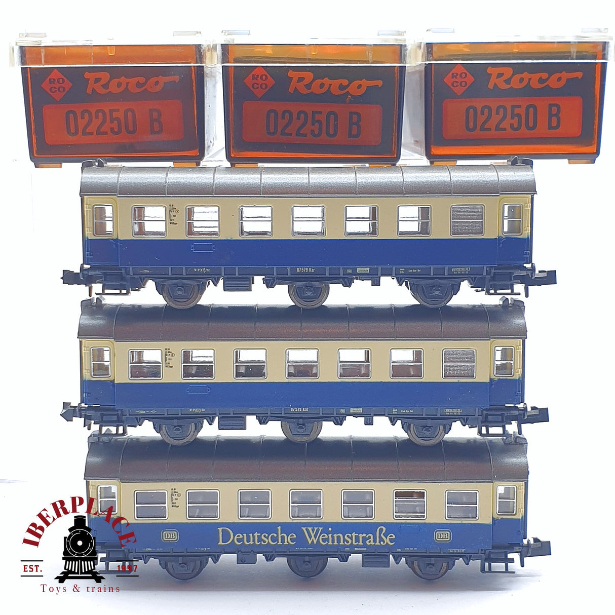 ♻️ 2 mano - Roco 3x vagones pasajero DB N escala 1:160 TEN04