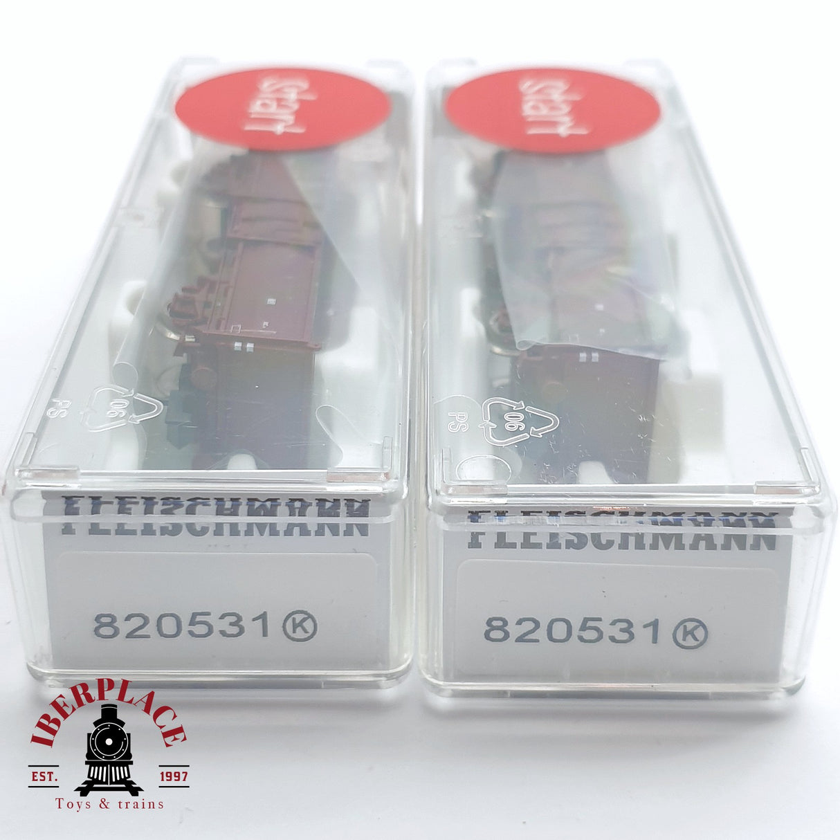 ♻️ 2 mano - Fleischmann 2x 820531K vagones mercancias DB N escala 1:160 TEN04
