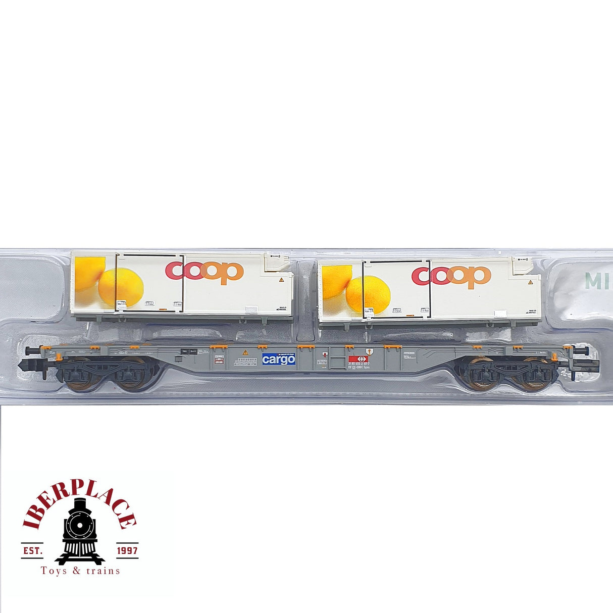 ♻️ 2 mano - Minitrix 15492 vagón mercancía cargo SBB N escala 1:160 TEN04