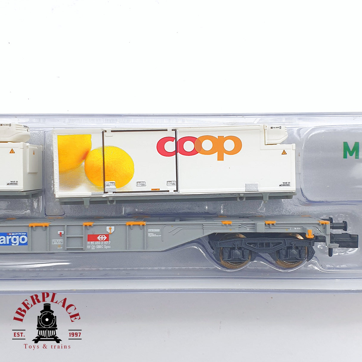 ♻️ 2 mano - Minitrix 15492 vagón mercancía cargo SBB N escala 1:160 TEN04