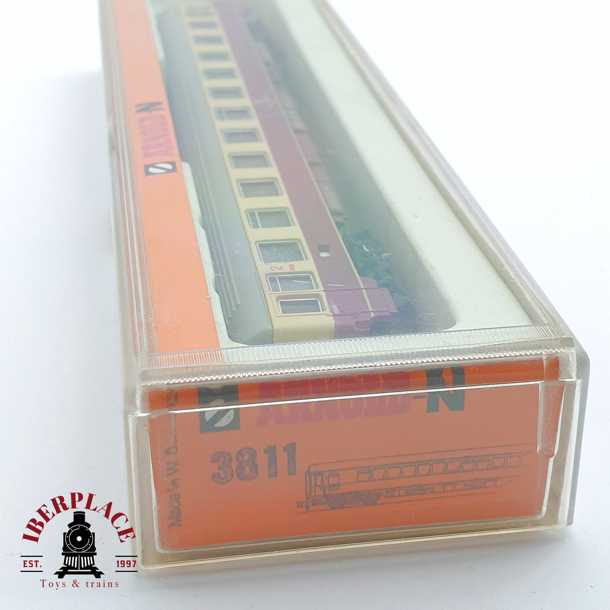 ♻️ 2 mano - Arnold 3811 vagón pasajeros DB clase 2 N escala 1:160 TEN04