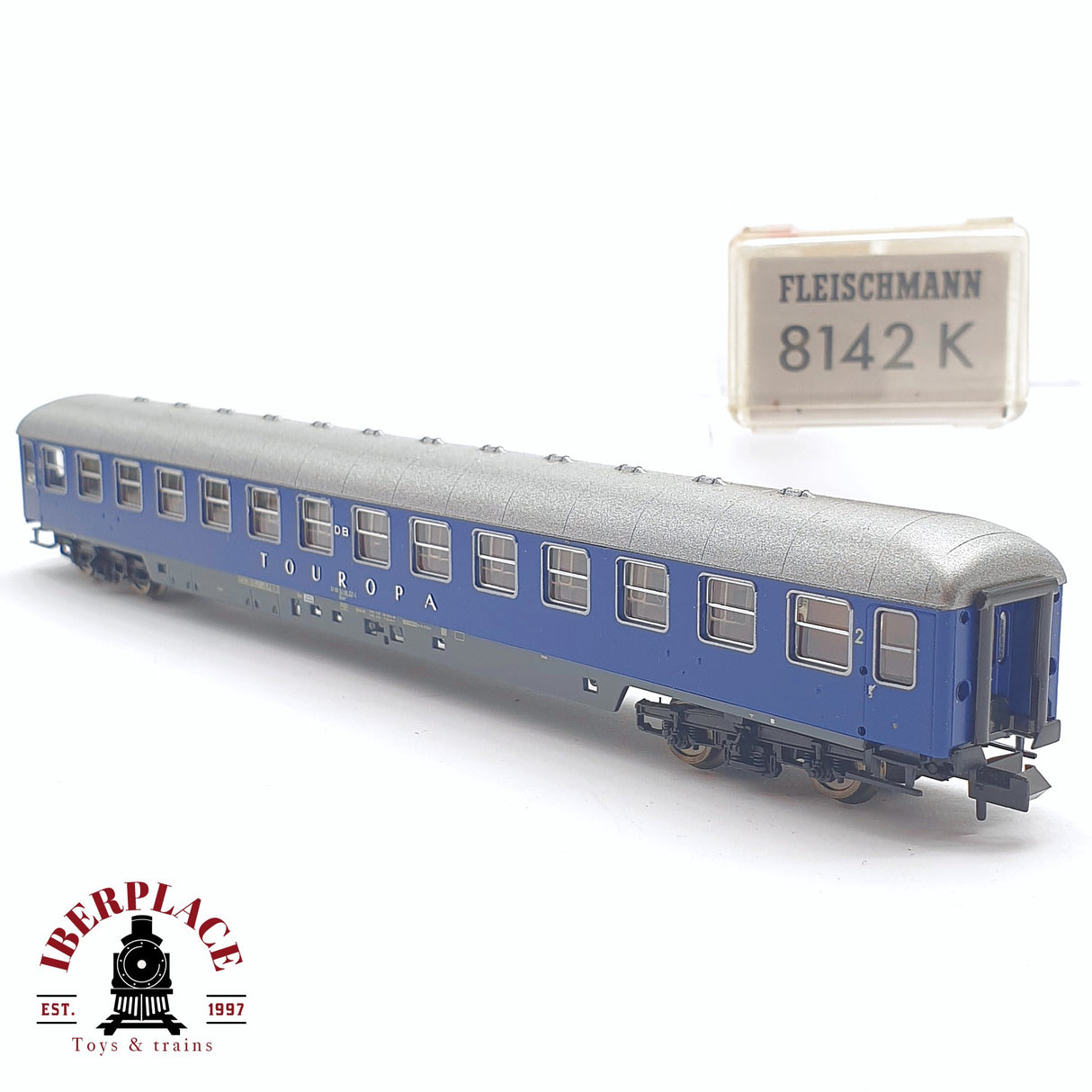 ♻️ 2 mano - Fleischmann 8142K vagón pasajeros Touropa DB N escala 1:160 TEN04