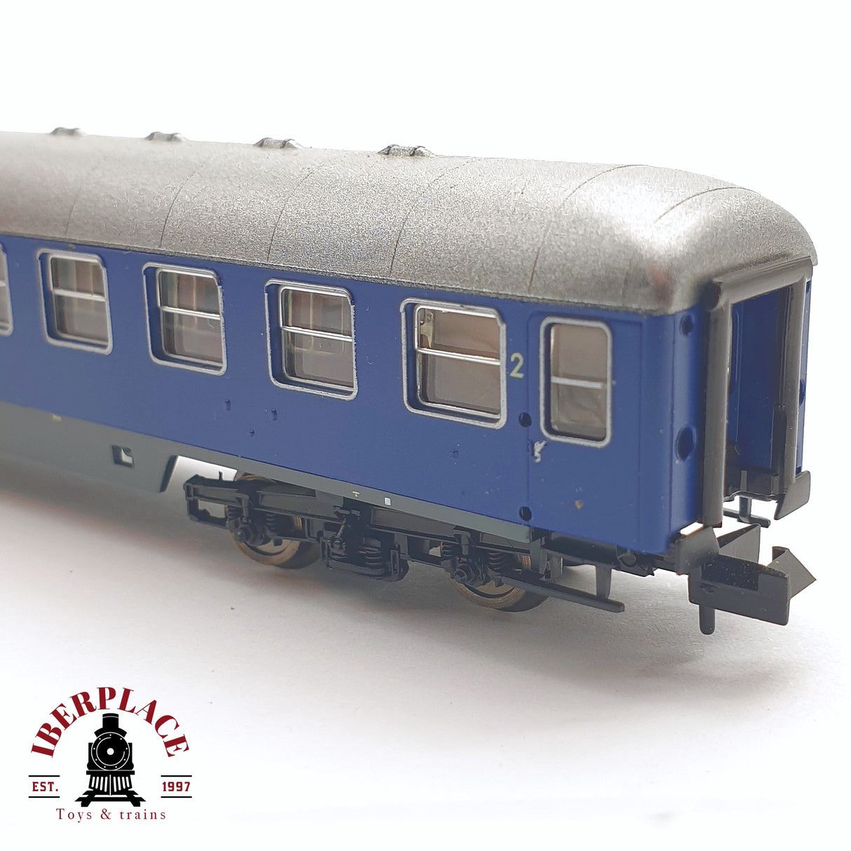 ♻️ 2 mano - Fleischmann 8142K vagón pasajeros Touropa DB N escala 1:160 TEN04