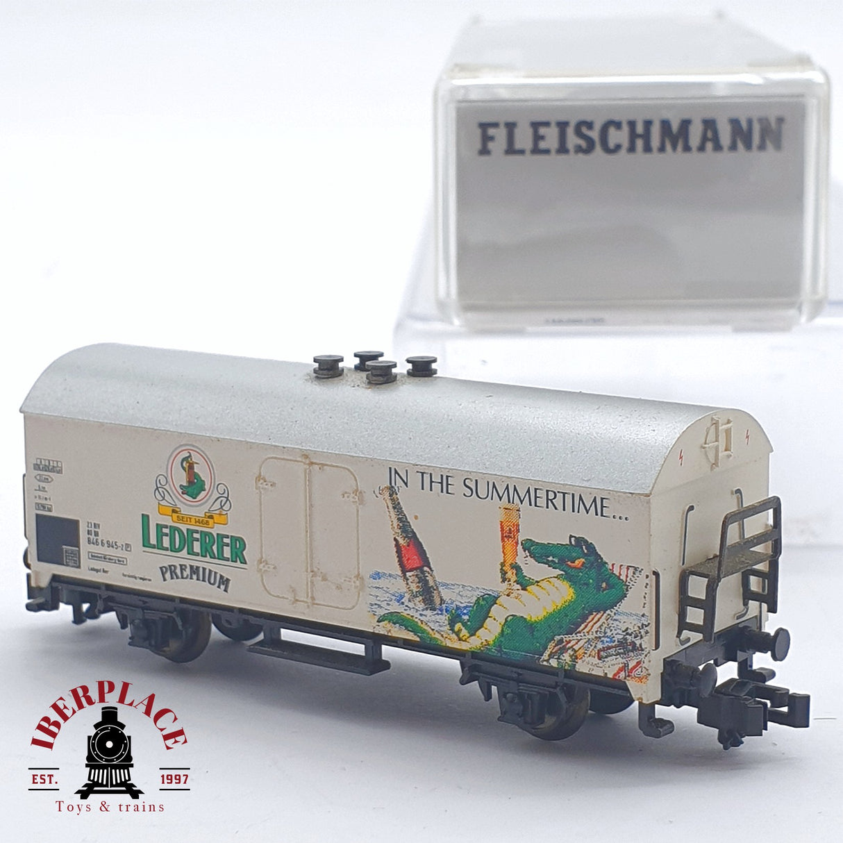 ♻️ 2 mano - Fleischmann vagon cervecero Lederer Premium DB N escala 1:160 TEN04 2/2