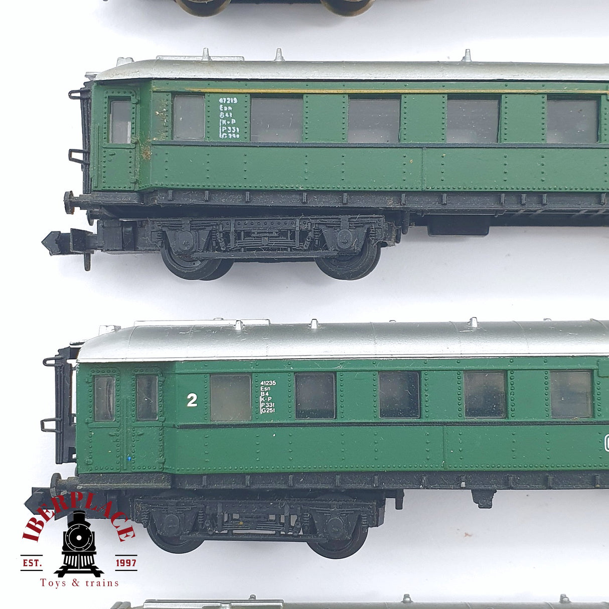 ♻️ 2 mano - 5x Roco Arnold vagones pasajeros y equipaje  DB clase 1-2 N escala 1:160 TEN04