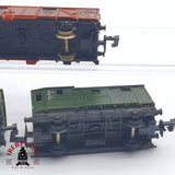 ♻️ 2 mano - 3x Minitrix vagones mercancias cerrados DB N escala 1:160 TEN04