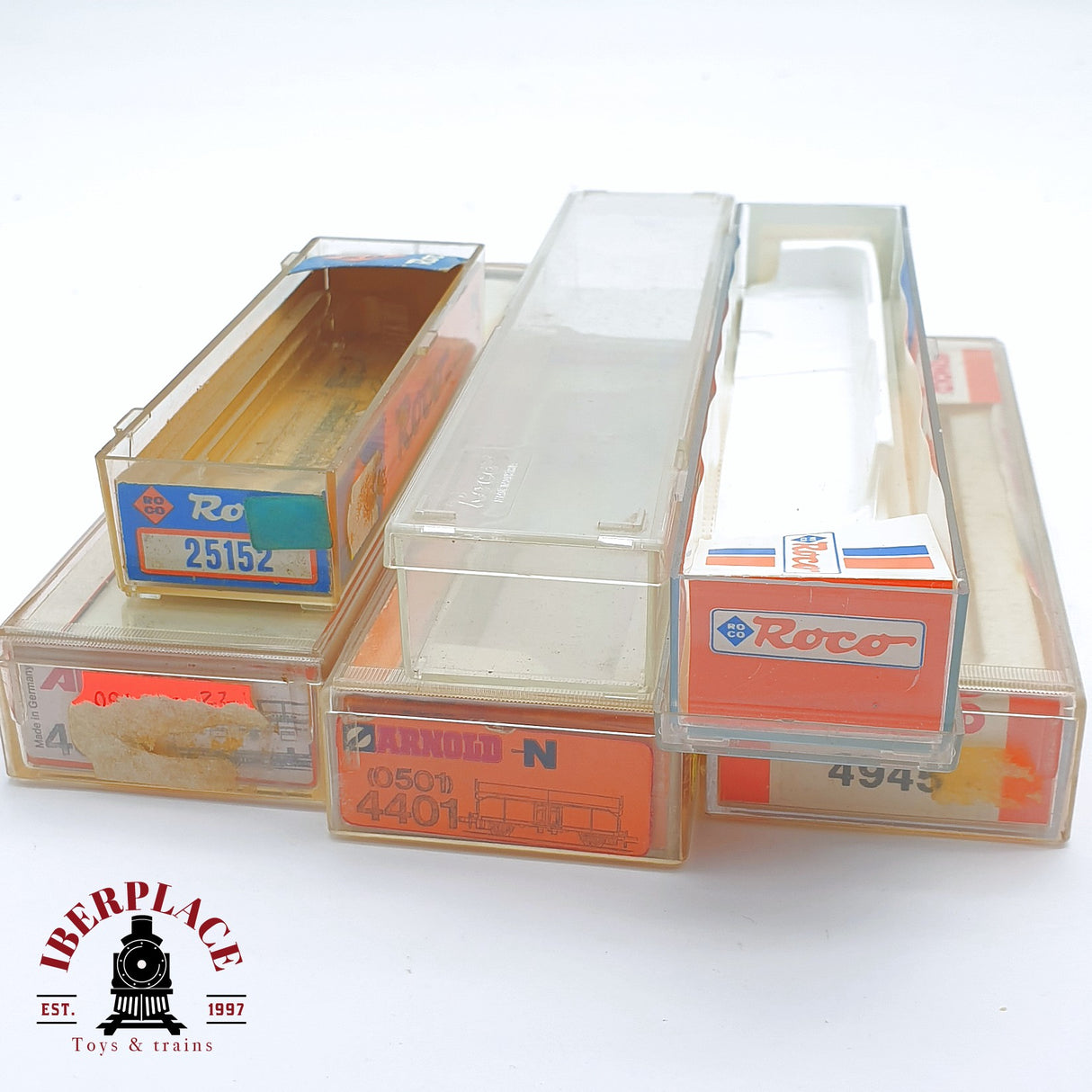 ♻️ 2 mano - Arnold Roco 6x cajas vacías para vagones N escala 1:160 TEN04