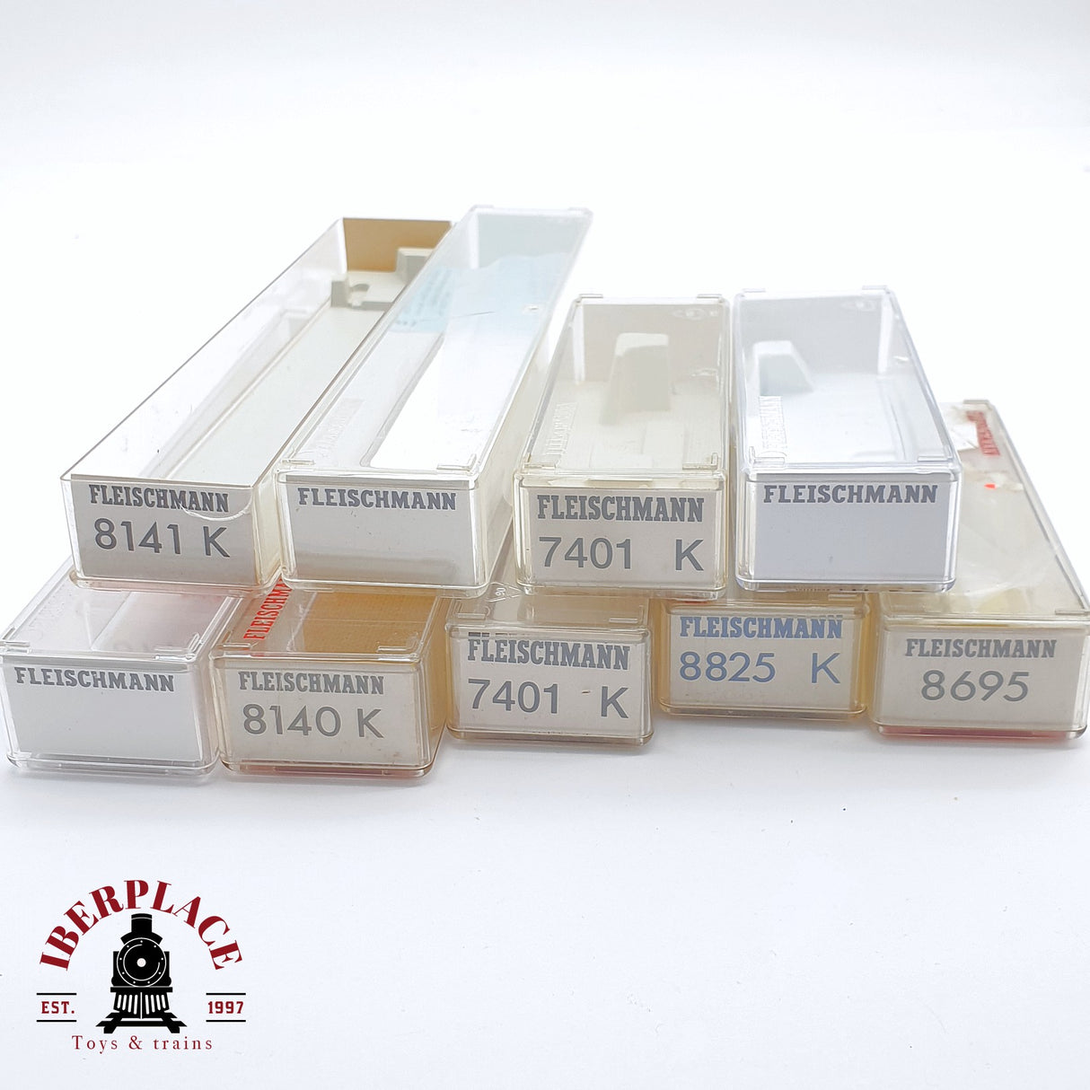 ♻️ 2 mano - Fleischmann 9x cajas vacías para vagones N escala 1:160 TEN04