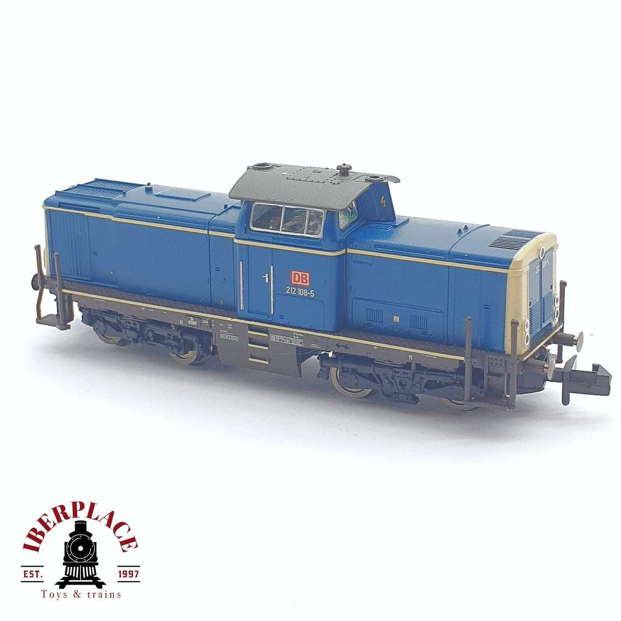 ♻️ 2 mano - Fleischmann Locomotora BR 212 DB azul N escala 1:160 TEN04