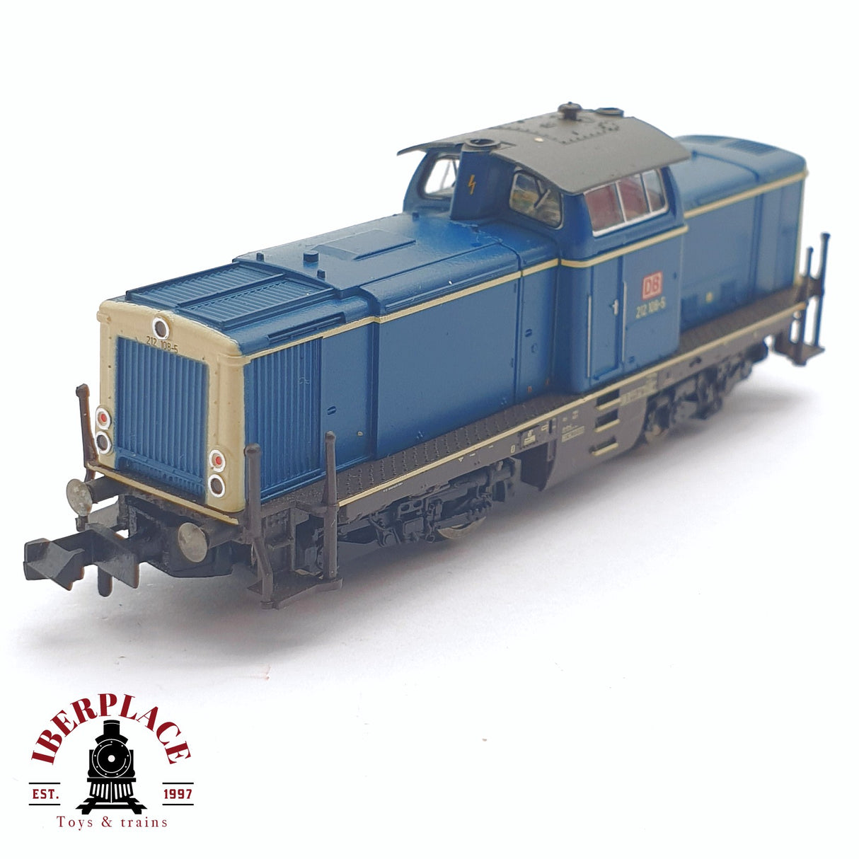 ♻️ 2 mano - Fleischmann Locomotora BR 212 DB azul N escala 1:160 TEN04