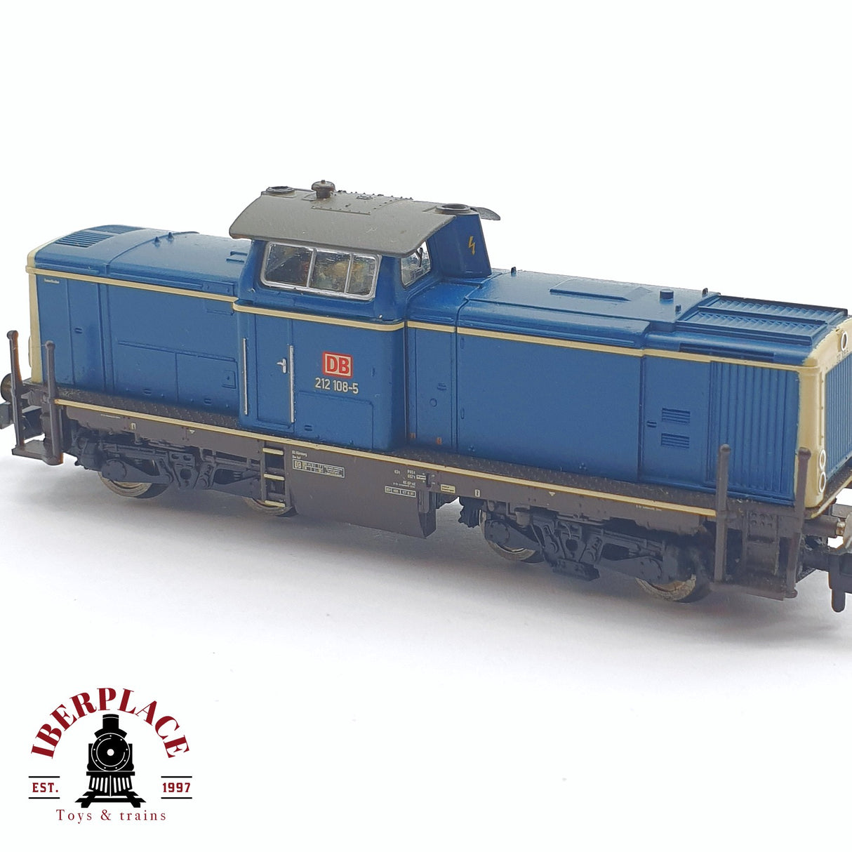 ♻️ 2 mano - Fleischmann Locomotora BR 212 DB azul N escala 1:160 TEN04