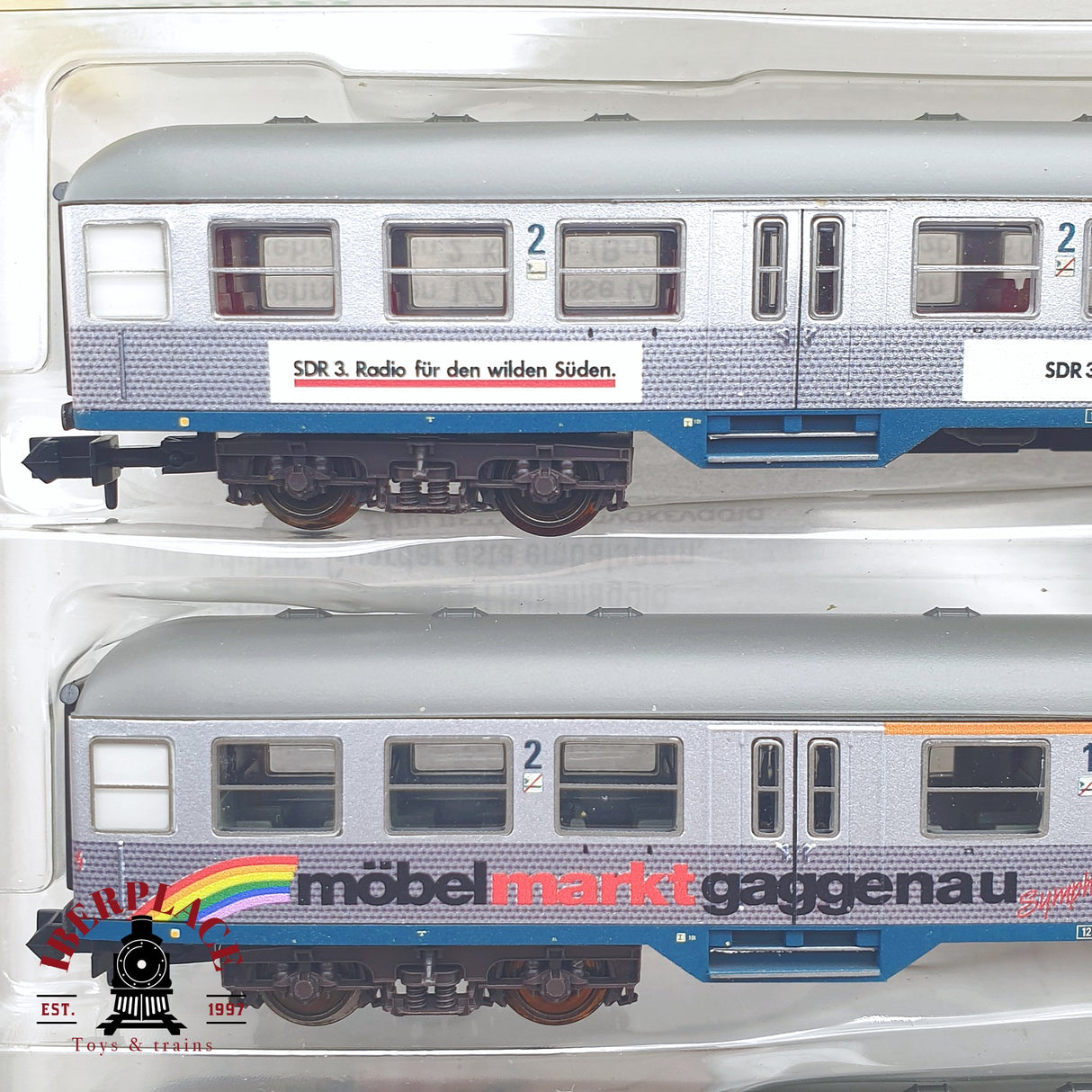 ♻️ 2 mano - Minitrix 18213 set pasajeros con publicidad DB N escala 1:160 TEN04