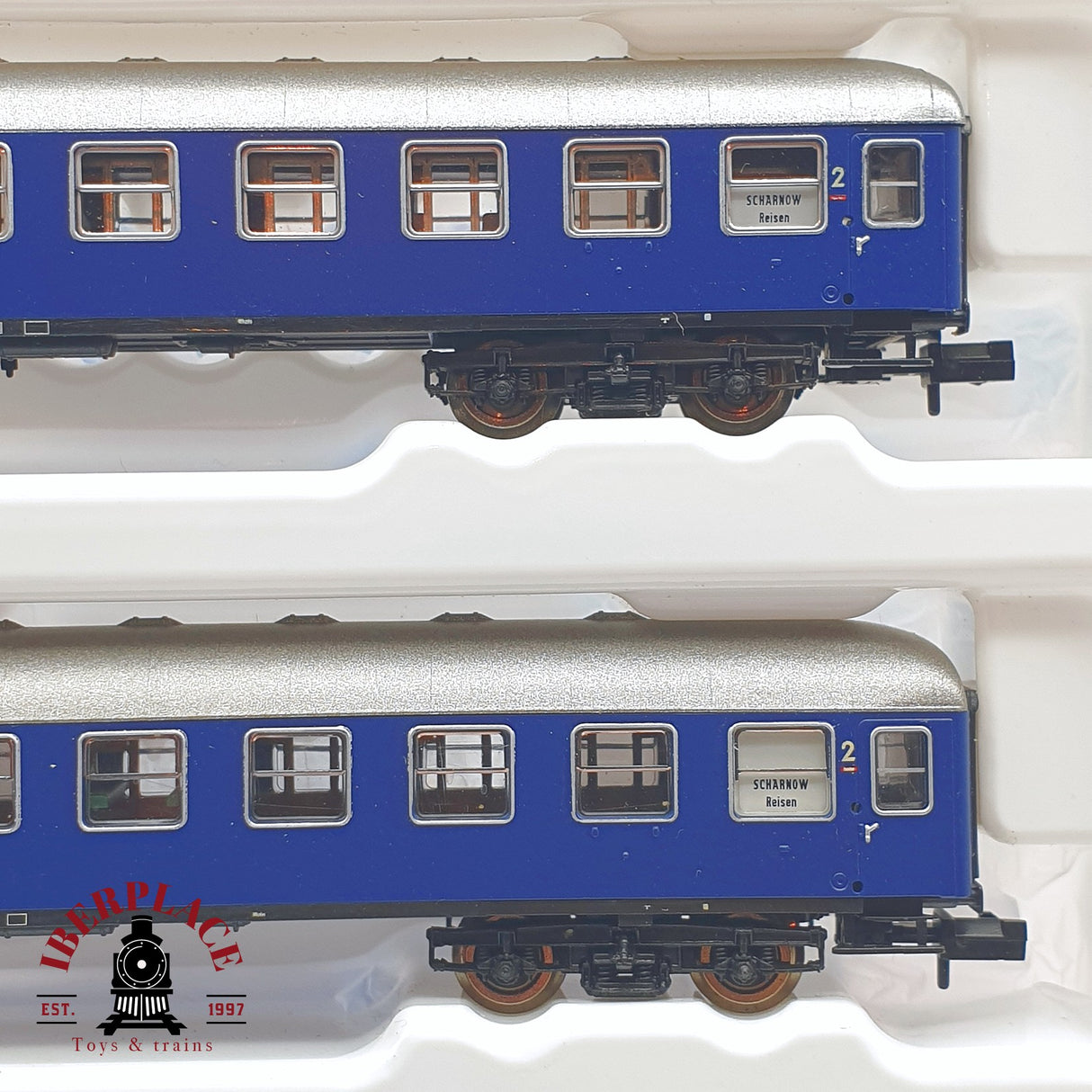 ♻️ 2 mano - Roco 2x 24012 24013 set pasajeros Scharnow Reisen DB N escala 1:160 TEN04