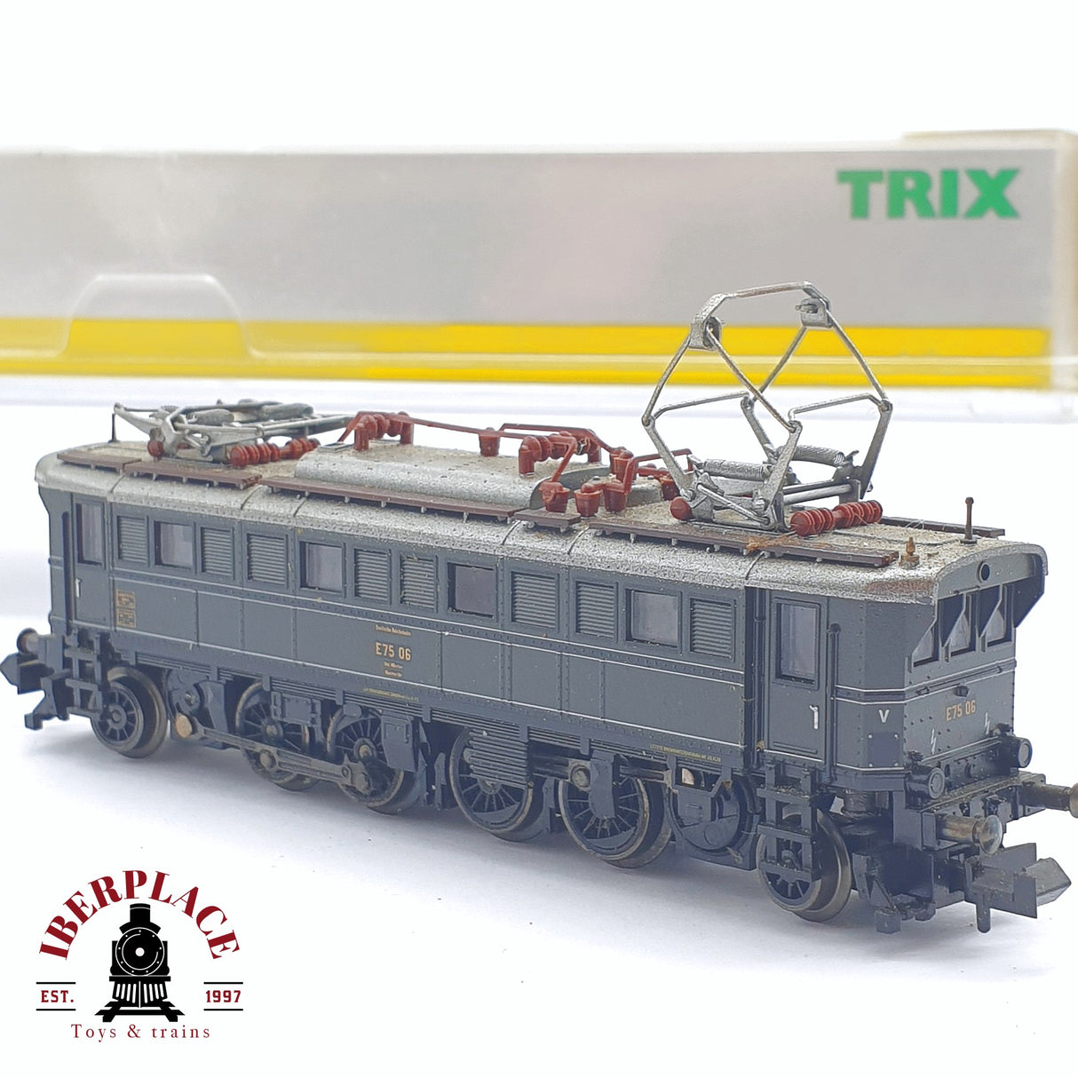 ♻️ 2 mano - Minitrix 12537 Locomotora BR E75 06 DR N escala 1:160 TEN04