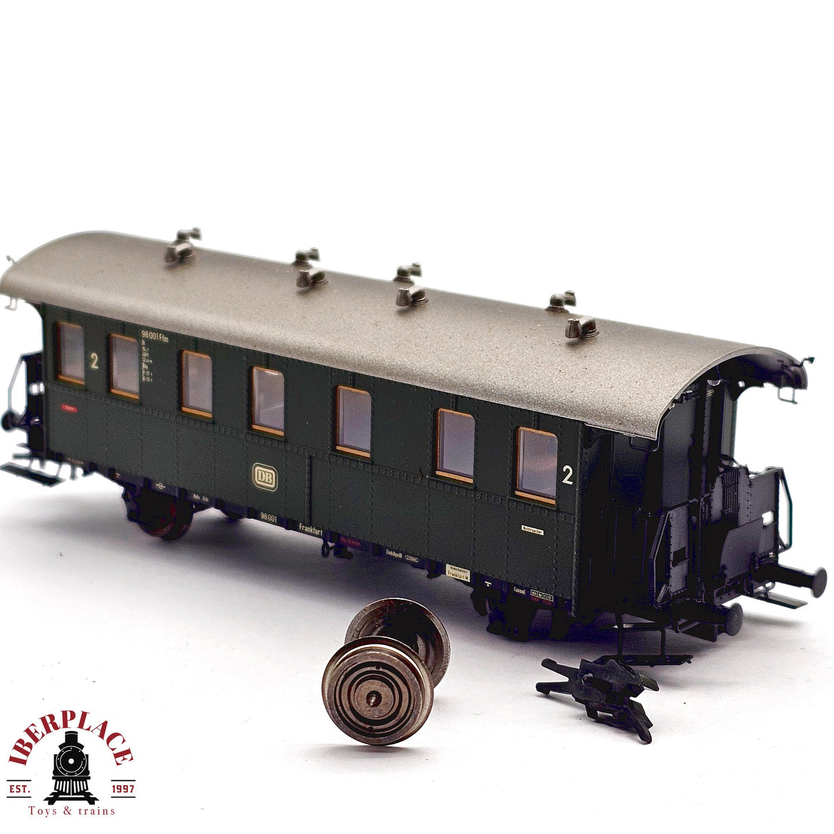 ♻️ 2da mano - DC BRAWA vagón pasajeros DB clase 2 H0 escala 1:87 E13