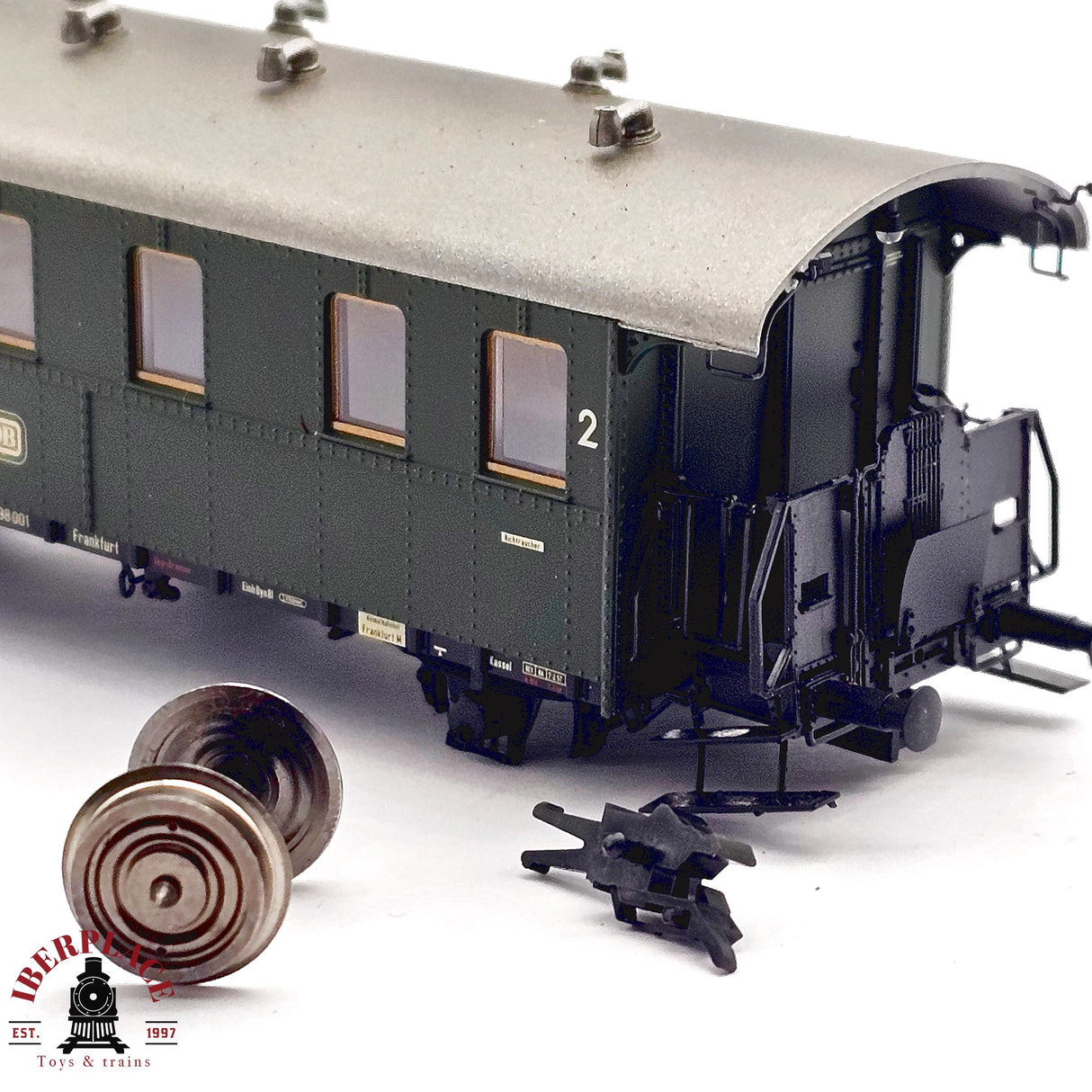 ♻️ 2da mano - DC BRAWA vagón pasajeros DB clase 2 H0 escala 1:87 E13