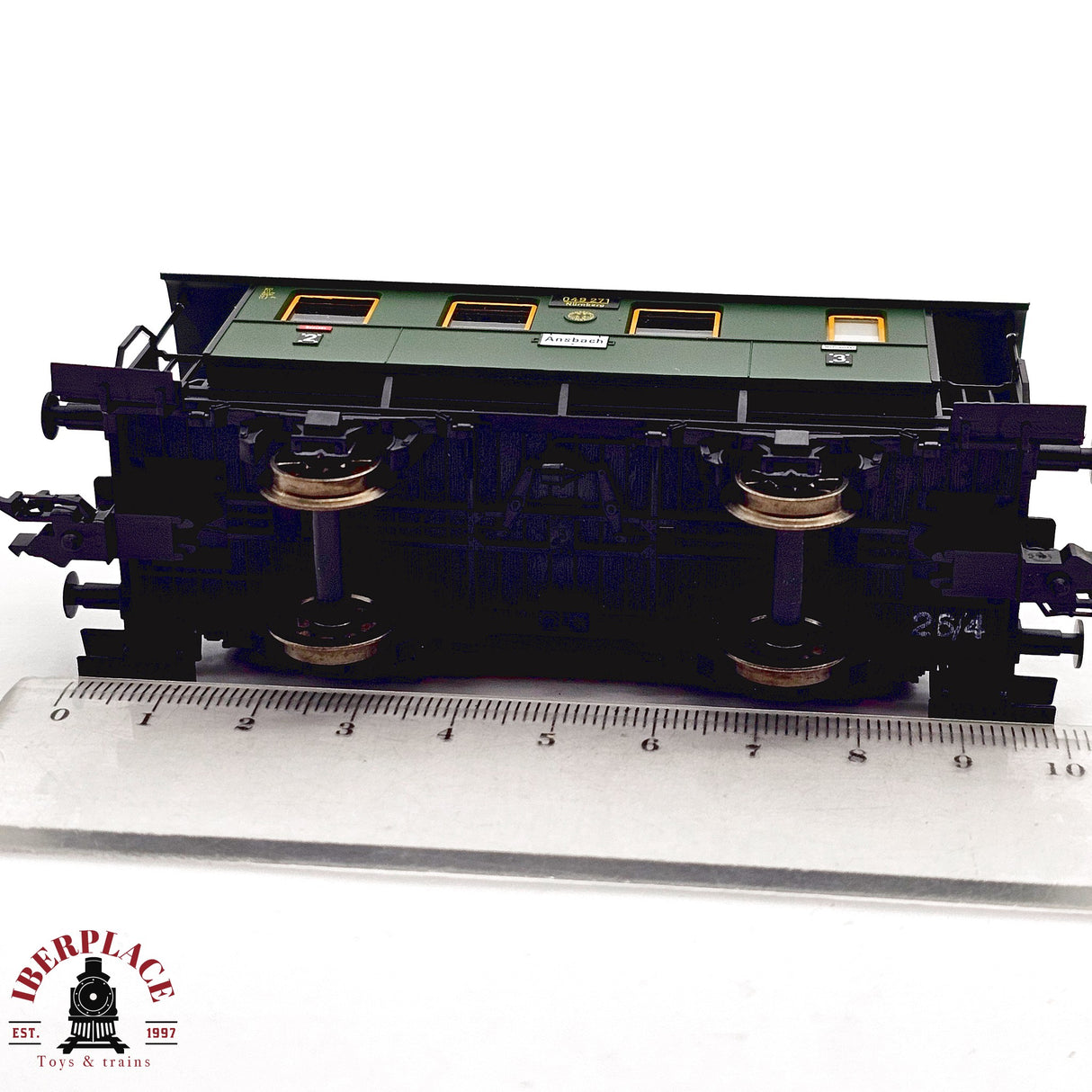 ♻️ 2da mano - DC Fleischmann 5052K vagón pasajeros DR 049 clase 2-3 H0 escala 1:87 E13