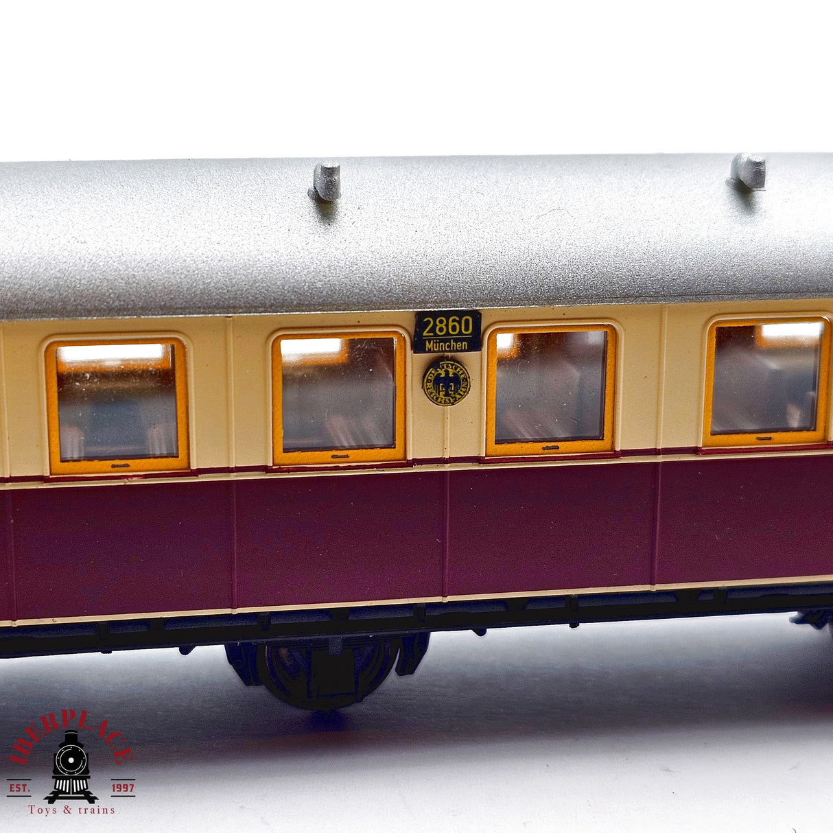 ♻️ 2da mano - DC Roco 44861 vagón pasajeros DRG clase 3 H0 escala 1:87 E13