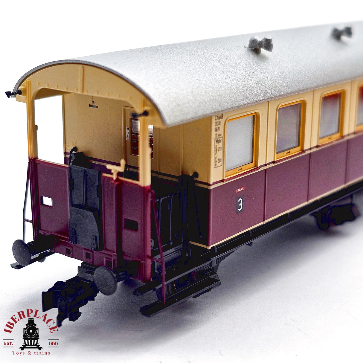 ♻️ 2da mano - DC Roco 44861 vagón pasajeros DRG clase 3 H0 escala 1:87 E13