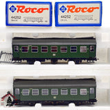 ♻️ 2da mano - DC Roco 2x 44252 vagones pasajeros DB Clase 2 H0 escala 1:87 E13