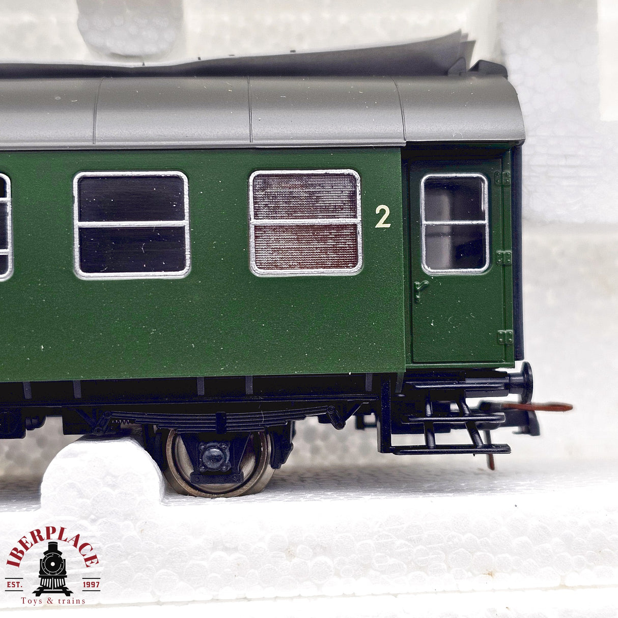 ♻️ 2da mano - DC Roco 2x 44252 vagones pasajeros DB Clase 2 H0 escala 1:87 E13