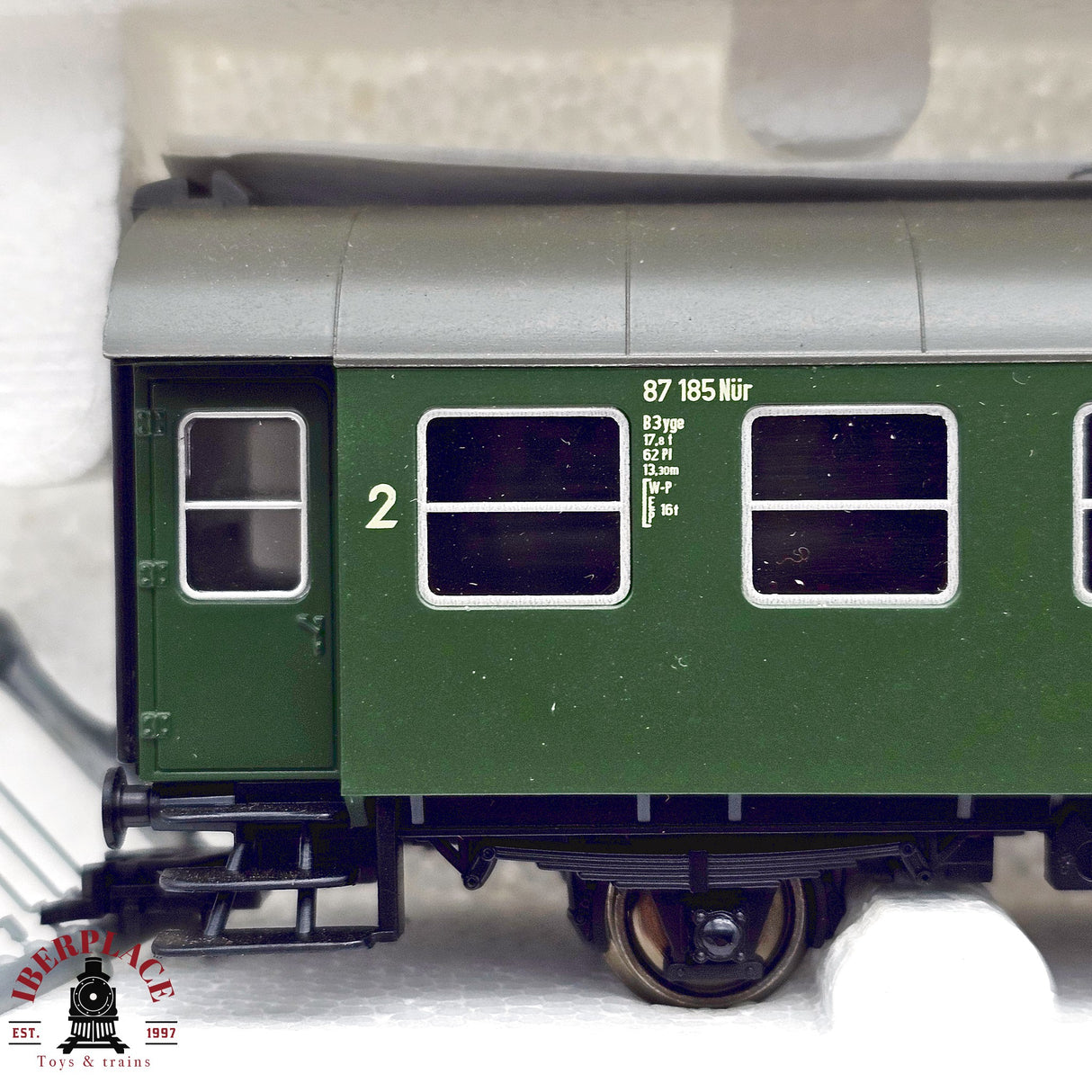 ♻️ 2da mano - DC Roco 2x 44252 vagones pasajeros DB Clase 2 H0 escala 1:87 E13