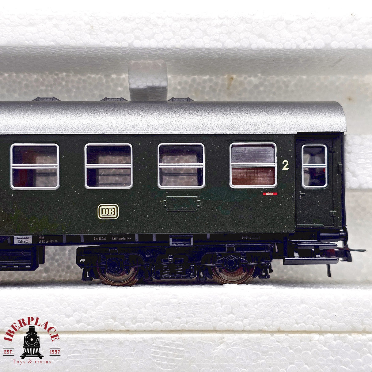 ♻️ 2da mano - DC Roco 2x vagones pasajeros DB Clase 2 H0 escala 1:87 E13