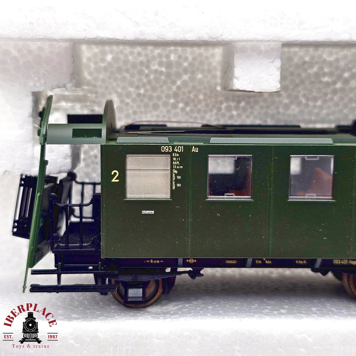 ♻️ 2da mano -  RESTAURAR DC Roco 2x vagones pasajeros DB Clase 2 H0 escala 1:87 E13