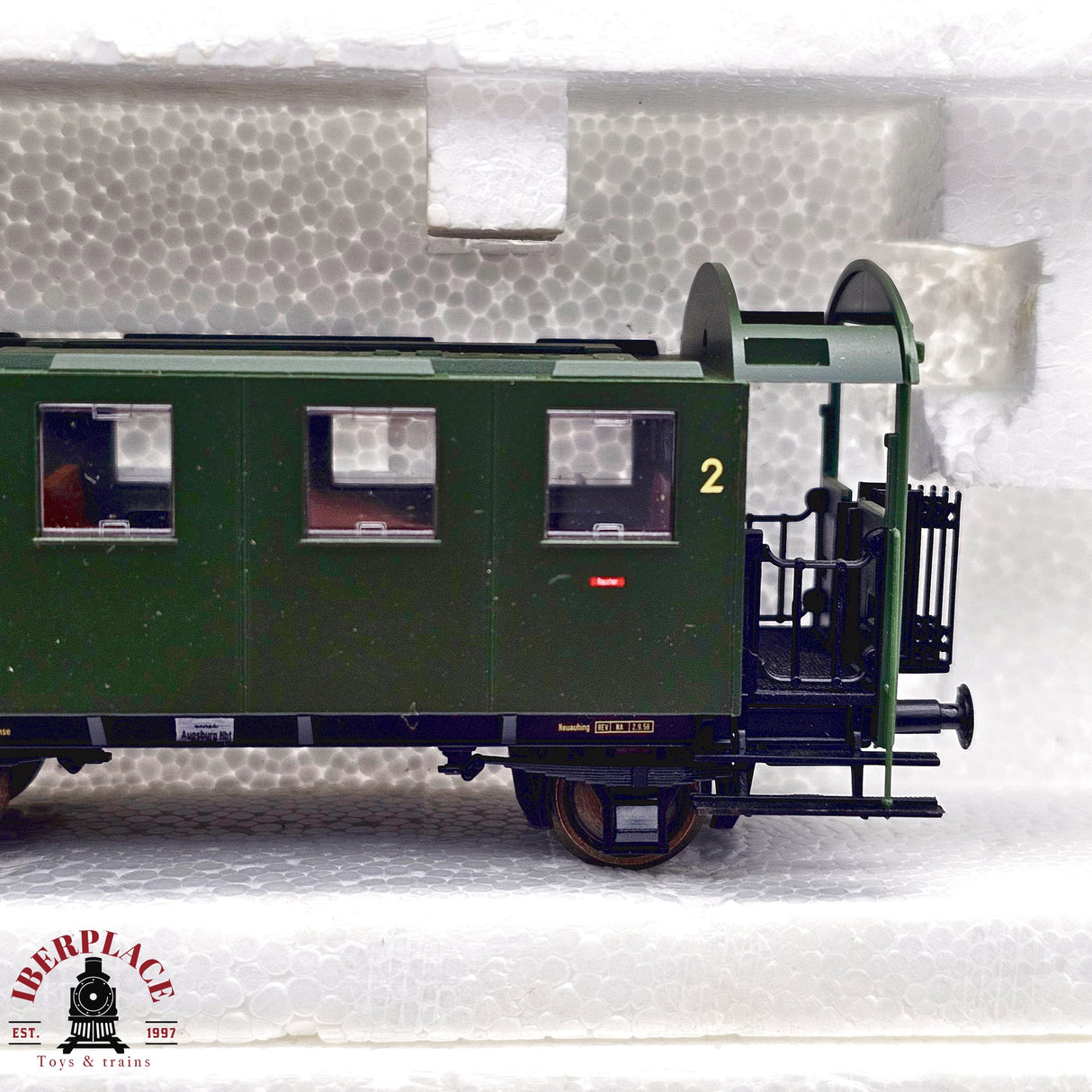 ♻️ 2da mano -  RESTAURAR DC Roco 2x vagones pasajeros DB Clase 2 H0 escala 1:87 E13