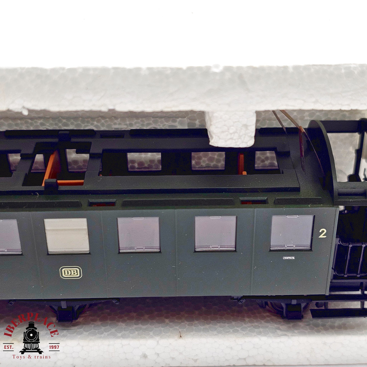 ♻️ 2da mano -  RESTAURAR DC Roco 2x vagones pasajeros DB Clase 2 H0 escala 1:87 E13