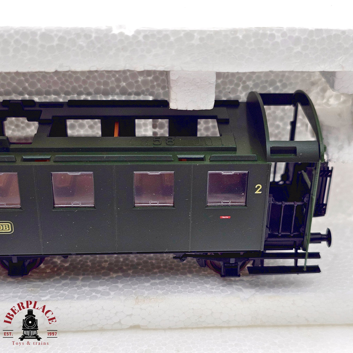 ♻️ 2da mano -  RESTAURAR DC Roco 2x vagones pasajeros DB Clase 2 H0 escala 1:87 E13