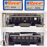 ♻️ 2da mano -  DC Roco 2x vagones pasajeros DB DRG Clase 3 H0 escala 1:87 E13