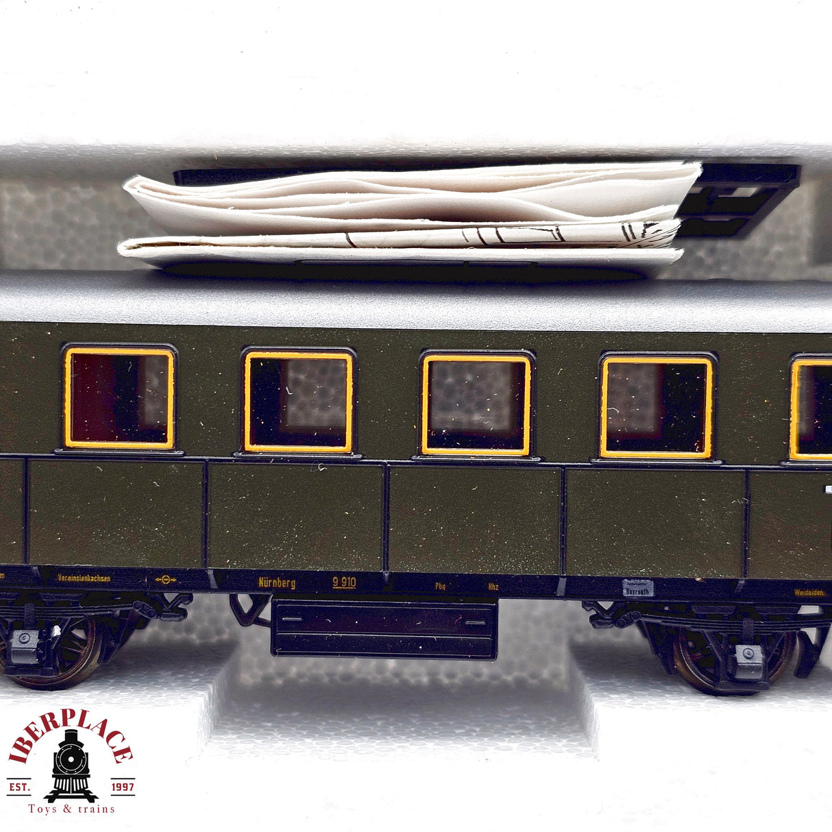 ♻️ 2da mano -  DC Roco 2x vagones pasajeros DB DRG Clase 3 H0 escala 1:87 E13